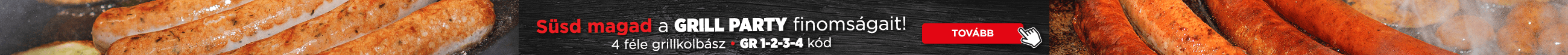 Süsd magad a grill party finomságait! 4 féle grillkolbász - GR1,2,3,4 kód