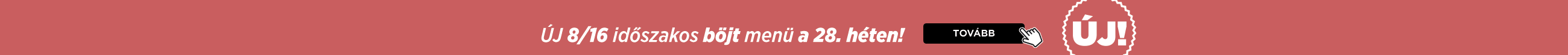 Megérkezett a 8/16-os időszakos böjt menü