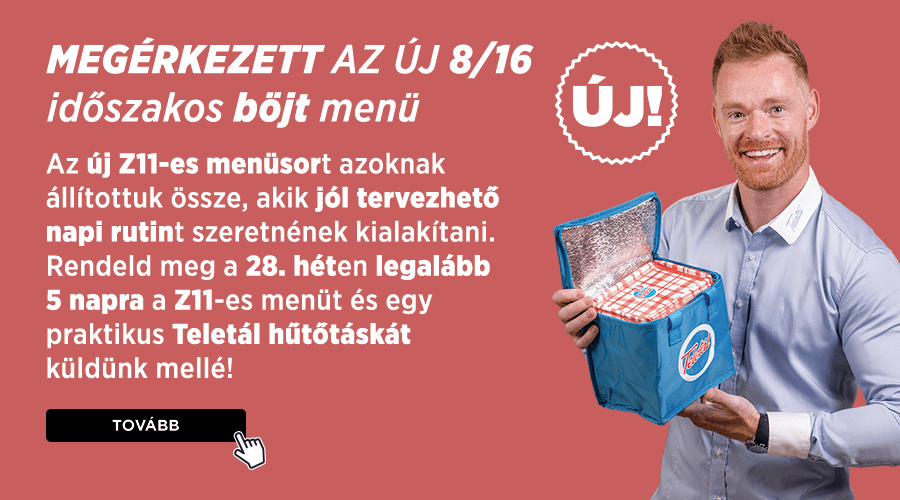 Megérkezett az új 8/16 időszakos böjt menü