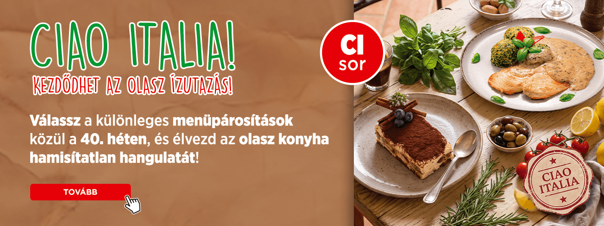 Ciao Italia - Kezdődhet az Olasz ízutazás 