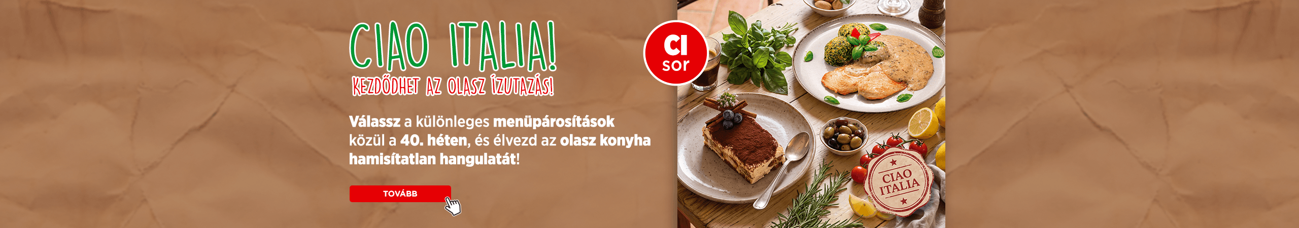 Ciao Italia - Kezdődhet az Olasz ízutazás
