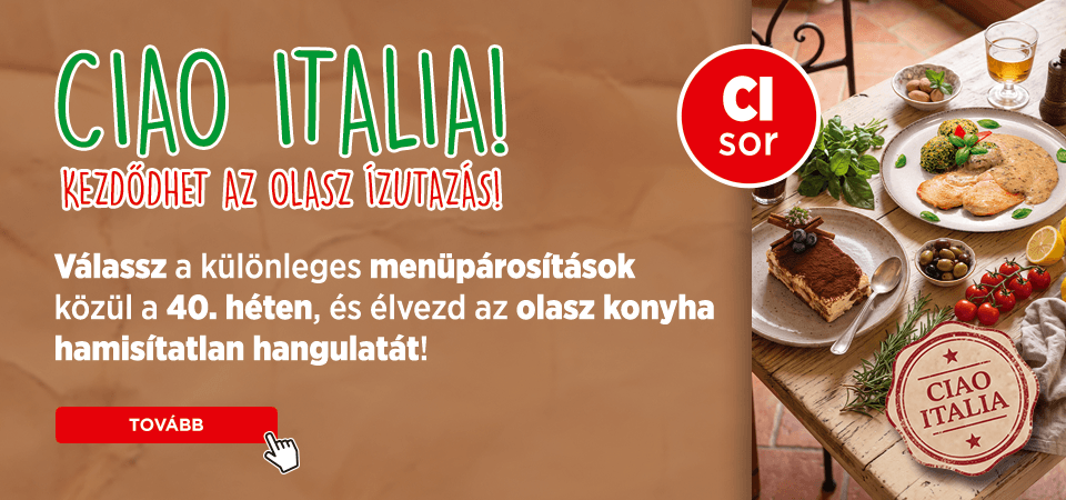 Ciao Italia - Kezdődhet az Olasz ízutazás 