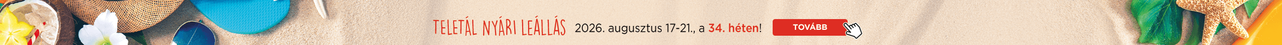 Nyári leállási tájékoztató!