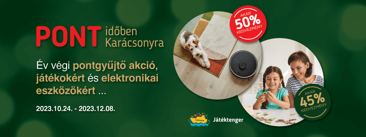 Év végi pontgyűjtő akció játékokért és elektronikai cikkekért