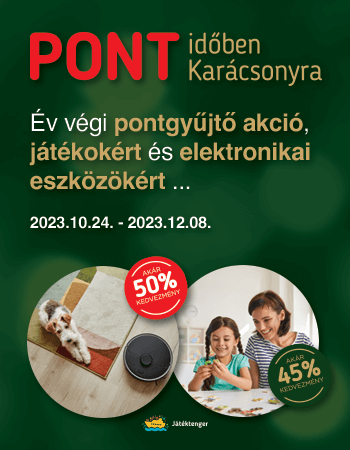Év végi pontgyűjtő akció játékokért és elektronikai cikkekért