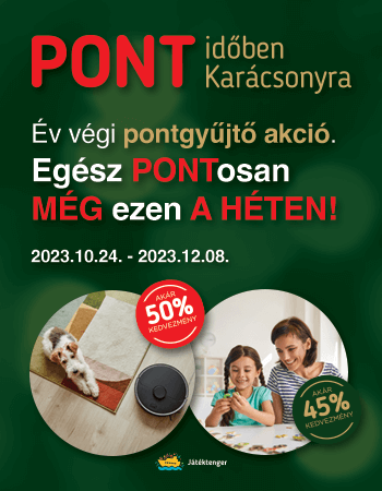 Év végi pontgyűjtő akció játékokért és elektronikai cikkekért