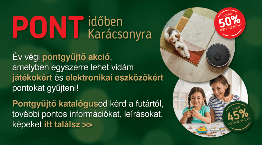 Év végi pontgyűjtő akció játékokért és elektronikai cikkekért