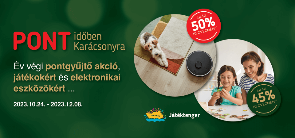 Év végi pontgyűjtő akció játékokért és elektronikai cikkekért