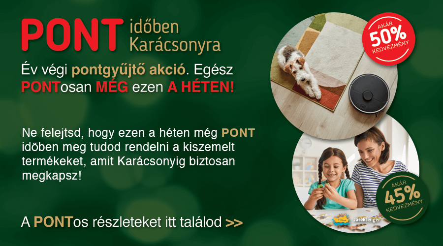 Év végi pontgyűjtő akció játékokért és elektronikai cikkekért