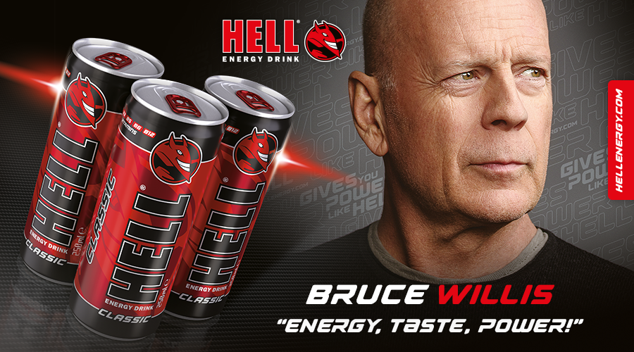 Hell Energy Drink - Bruce Willis, Energy, Taste, Power